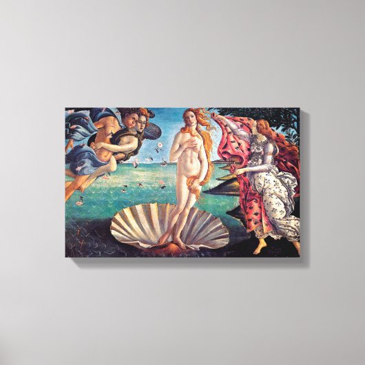 Sandro Botticelli - geboorte van Venus - fijne kun Canvas Afdruk (Voorkant)