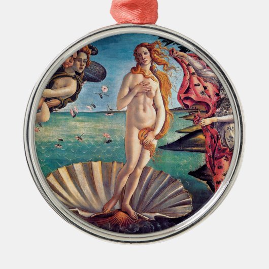 Sandro Botticelli - geboorte van Venus - fijne kun Metalen Ornament (Voorkant)