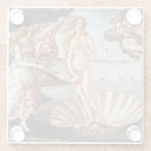 Sandro Botticelli - geboorte van Venus Glazen Onderzetter (Achterkant)