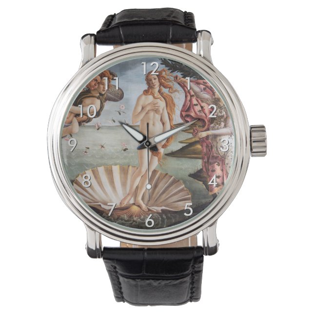 Sandro Botticelli - geboorte van Venus Horloge (Voorkant)