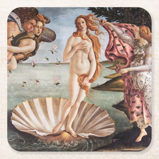 Sandro Botticelli - geboorte van Venus Kartonnen Onderzetters (Voorkant)