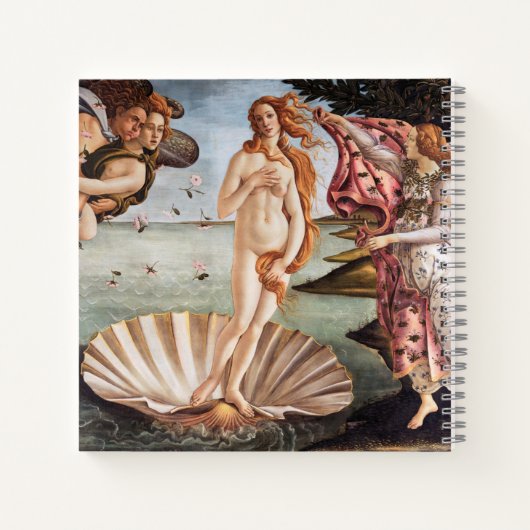 Sandro Botticelli - geboorte van Venus Notitieboek (Achterkant)
