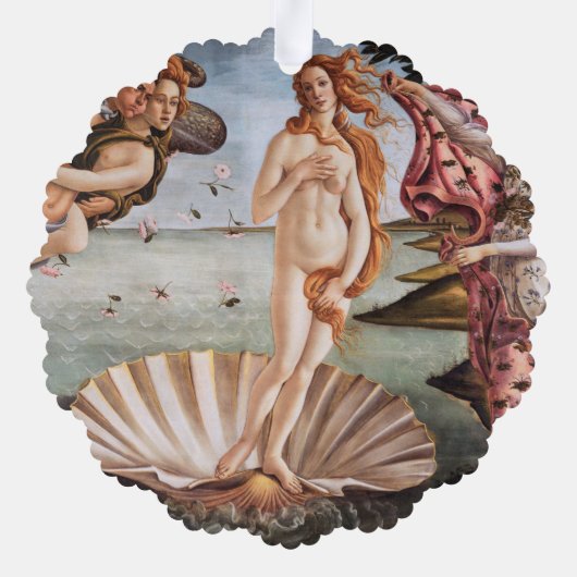 Sandro Botticelli - geboorte van Venus Ornament Kaart (Achterkant)