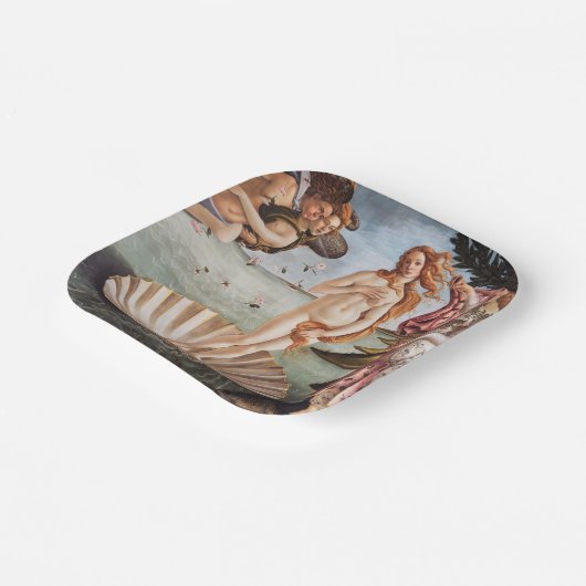 Sandro Botticelli - geboorte van Venus Papieren Bordje (Gebogen)