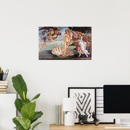 Sandro Botticelli - geboorte van Venus Poster (Thuiskantoor)