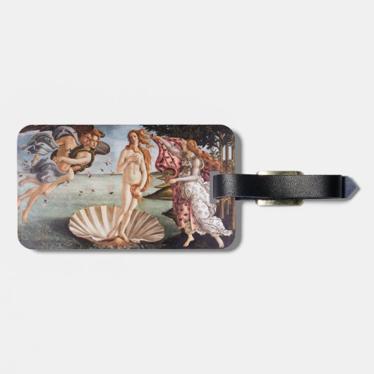 Sandro Botticelli - Geboorte van Venus - QR Code Bagagelabel (Achterkant horizontaal)