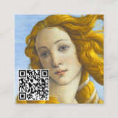 Sandro Botticelli - geboorte van Venus - QR-code Vierkante Visitekaartje (Voorkant)