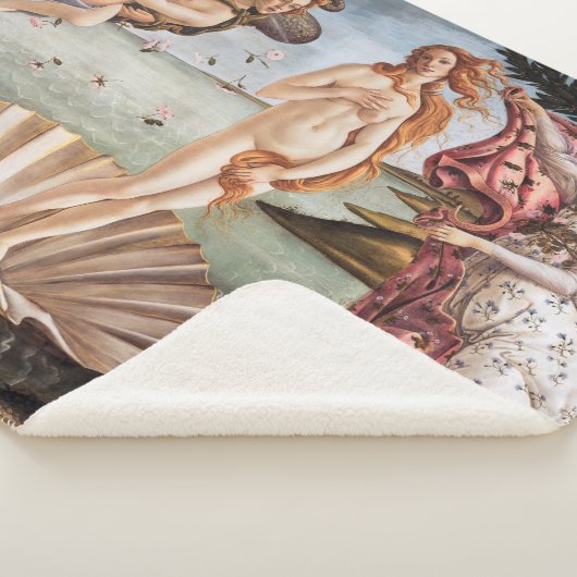 Sandro Botticelli - Geboorte van Venus Sherpa Deken (3/4)