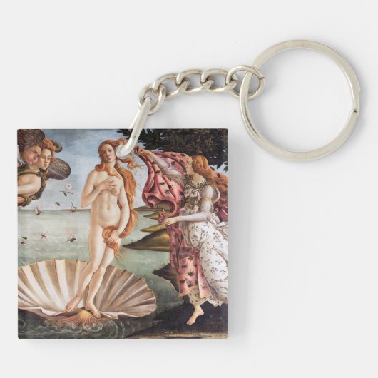 Sandro Botticelli - geboorte van Venus Sleutelhanger (Achterkant)