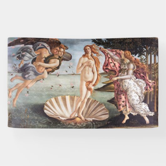 Sandro Botticelli - geboorte van Venus Spandoek (Horizontaal)