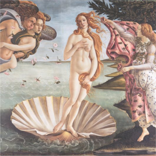 Sandro Botticelli - geboorte van Venus Sticker (Voorkant)
