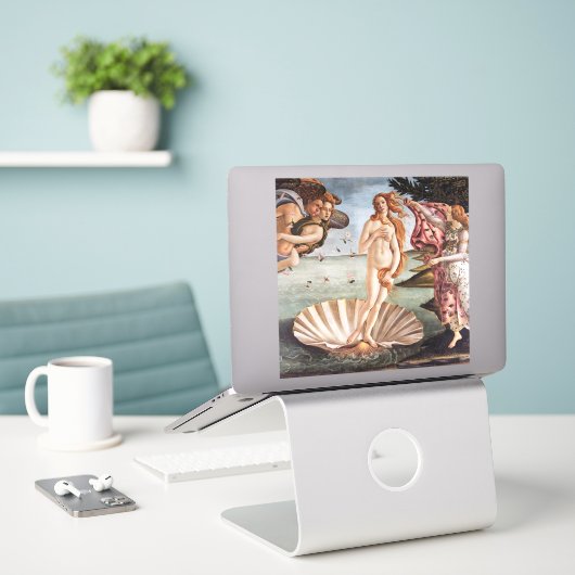 Sandro Botticelli - geboorte van Venus Sticker (Laptop op bureau)