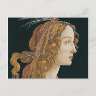 Sandro Botticelli - geïdealiseerd portret van een  Briefkaart
