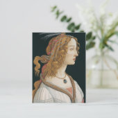 Sandro Botticelli - geïdealiseerd portret van een Briefkaart (Staand voorkant)