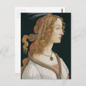 Sandro Botticelli - geïdealiseerd portret van een Briefkaart (Voorkant / Achterkant)