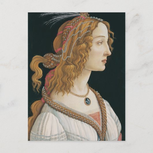 Sandro Botticelli - geïdealiseerd portret van een Briefkaart (Voorkant)