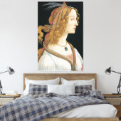Sandro Botticelli - geïdealiseerd portret van een Canvas Afdruk (Insitu (Slaapkamer))