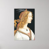 Sandro Botticelli - geïdealiseerd portret van een Canvas Afdruk (Voorkant)