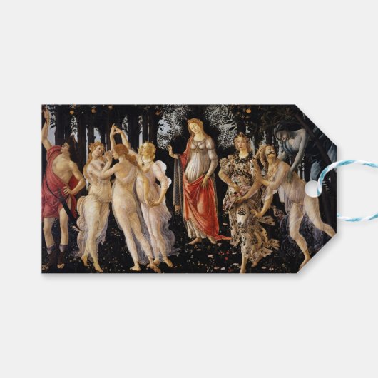 Sandro Botticelli - La Primavera Cadeaulabel (Voorkant (Horizontaal))
