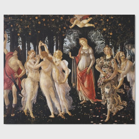 Sandro Botticelli - La Primavera Cadeaupapier (Vlak)