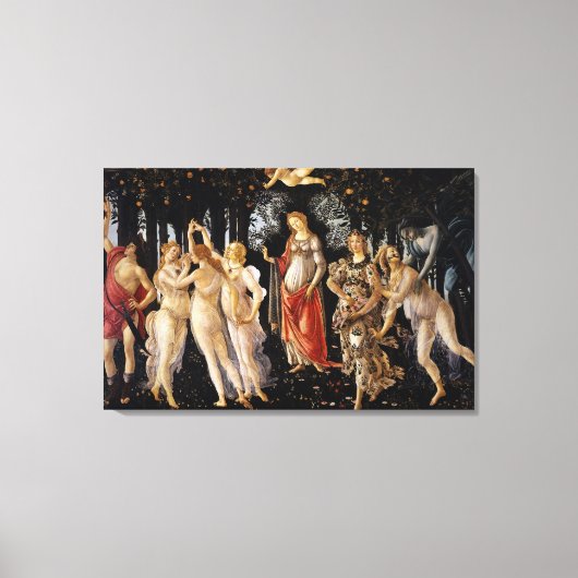 Sandro Botticelli - La Primavera Canvas Afdruk (Voorkant)
