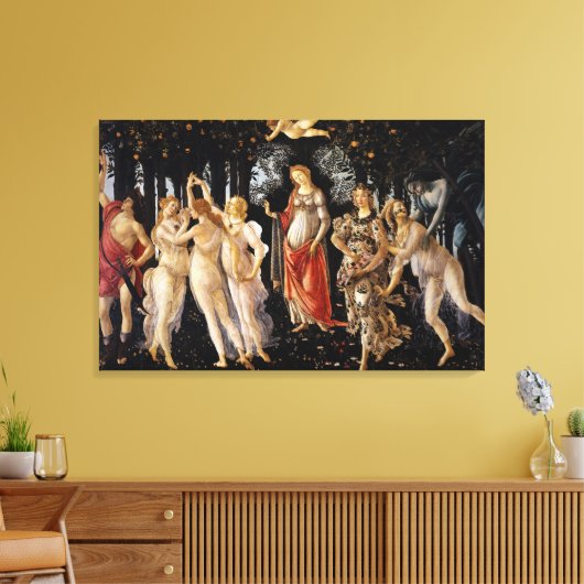 Sandro Botticelli - La Primavera Canvas Afdruk (Insitu (Woonkamer))