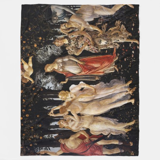 Sandro Botticelli - La Primavera Fleece Deken (Voorkant)