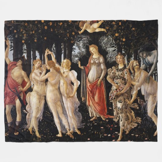 Sandro Botticelli - La Primavera Fleece Deken (Voorkant (Horizontaal))