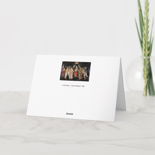 Sandro Botticelli - La Primavera Kaart (Achterkant)