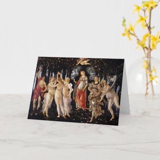 Sandro Botticelli - La Primavera Kaart (Gele Bloem)
