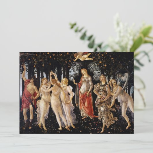 Sandro Botticelli - La Primavera Kaart (Staand voorkant)
