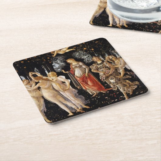 Sandro Botticelli - La Primavera Kartonnen Onderzetters (Schuin)
