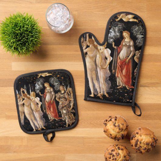 Sandro Botticelli - La Primavera Ovenwant & Pannenlap Set (Top down)