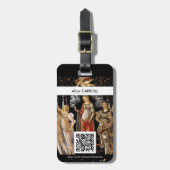 Sandro Botticelli - La Primavera - QR-code Bagagelabel (Voorkant verticaal)