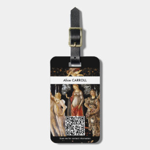 Sandro Botticelli - La Primavera - QR-code Bagagelabel
