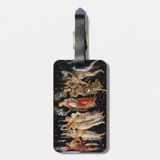 Sandro Botticelli - La Primavera - QR-code Bagagelabel (Achterkant verticaal)