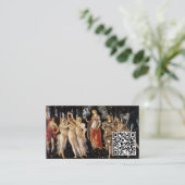 Sandro Botticelli - La Primavera - QR-code Visitekaartje (Staand voorkant)