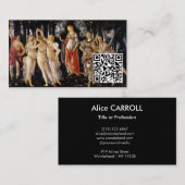 Sandro Botticelli - La Primavera - QR-code Visitekaartje (Voorkant / Achterkant)