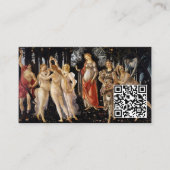 Sandro Botticelli - La Primavera - QR-code Visitekaartje (Voorkant)