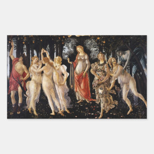 Sandro Botticelli - La Primavera Rechthoekige Sticker