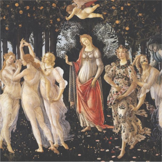 Sandro Botticelli - La Primavera Sticker (Voorkant)