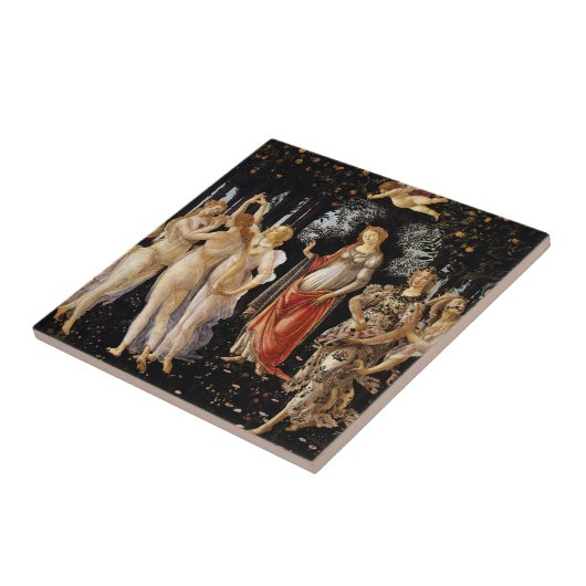 Sandro Botticelli - La Primavera Tegeltje (Zijkant)