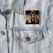 Sandro Botticelli - La Primavera Vierkante Button 5,1 Cm (In situ)