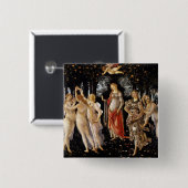 Sandro Botticelli - La Primavera Vierkante Button 5,1 Cm (Voorkant /achterkant)