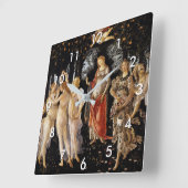 Sandro Botticelli - La Primavera Vierkante Klok (Hoek)