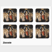 Sandro Botticelli - La Primavera Vierkante Sticker (Vel)