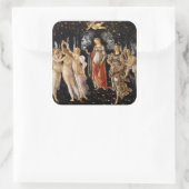 Sandro Botticelli - La Primavera Vierkante Sticker (Tas)
