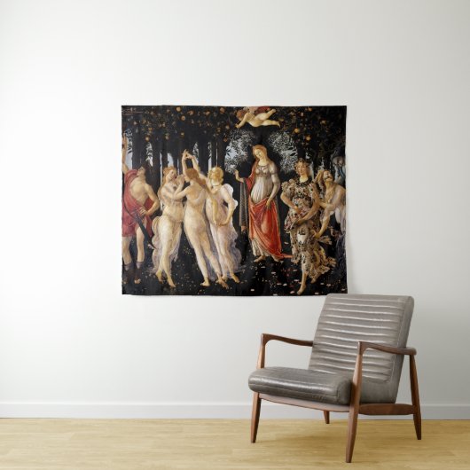 Sandro Botticelli - La Primavera Wandkleed (In Situ (horizontaal))