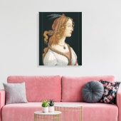 Sandro Botticelli Lady CC0282 (44 in 112 cm) Canvas Afdruk (Insitu (Woonkamer))
