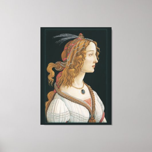 Sandro Botticelli Lady CC0282 (44 in 112 cm) Canvas Afdruk (Voorkant)